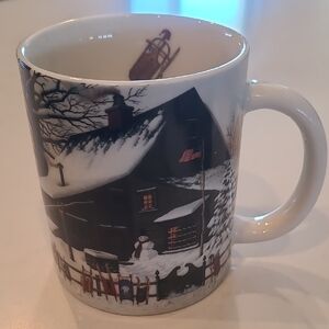 Charles Wysocki Christmas Coffee Mug. New